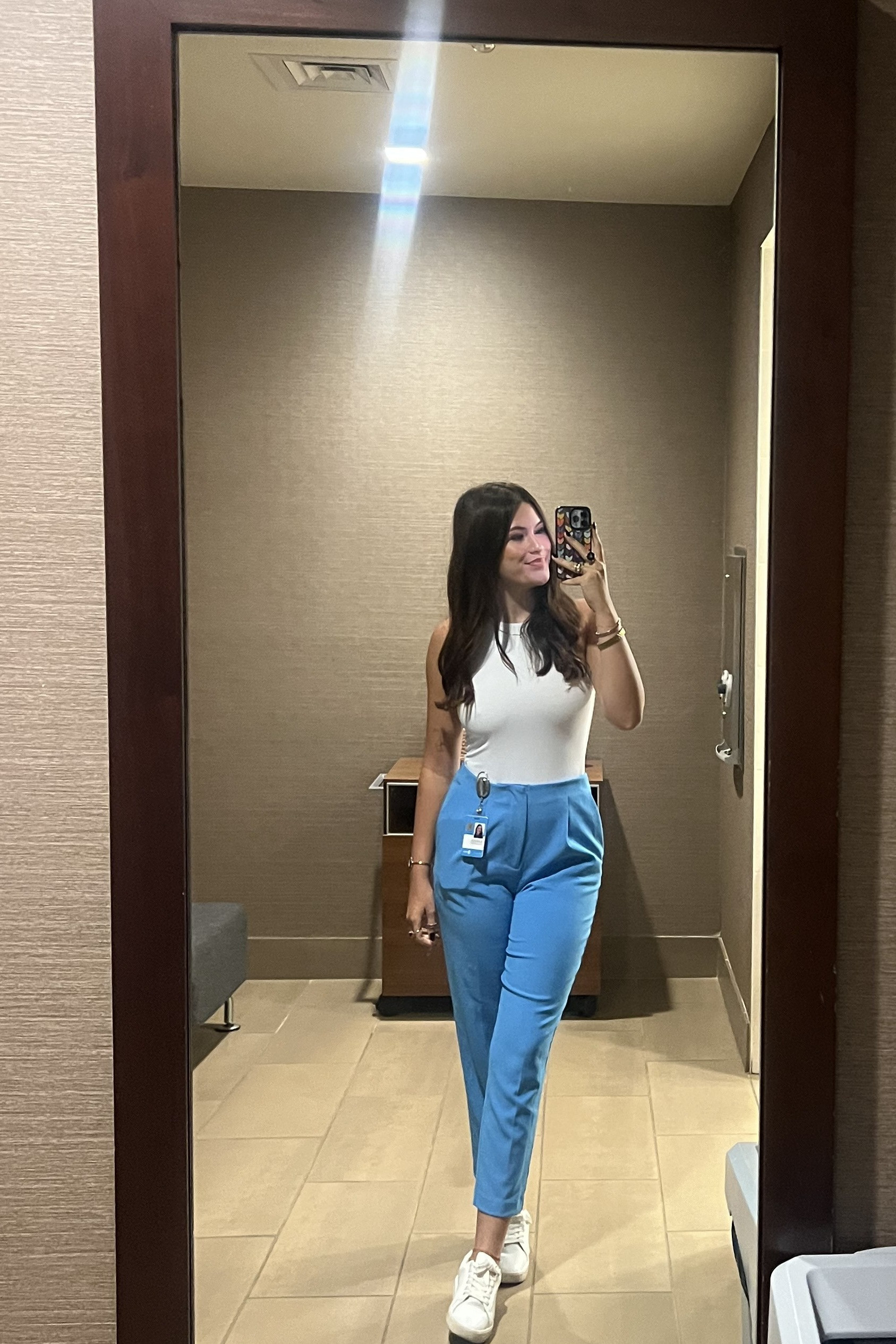 my favorite pants for a pop of color in a business casual fit at the office! 

 #LTKStyleTip #LTKWorkwear