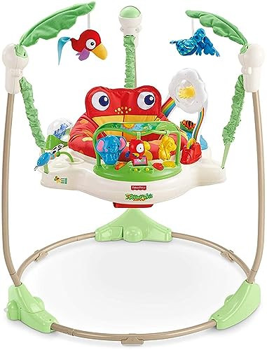 Fisher-Price Baby Bouncer Rainforest Jumperoo Activity-Center with Music Lights Sounds and Developmental Toys | Amazon (US)