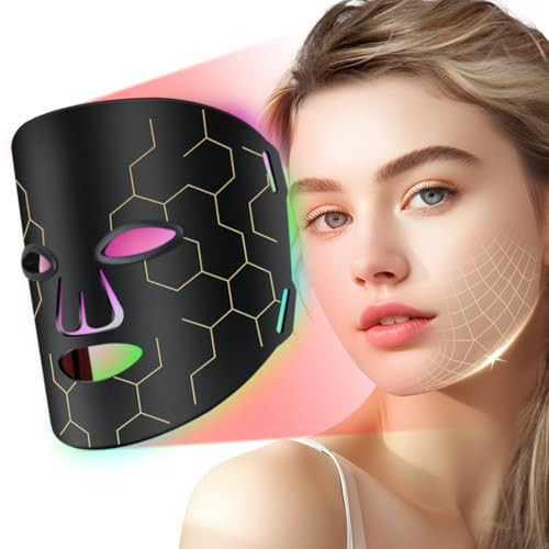 Red Light Therapy for Face, 7+1 Colors Red Light Therapy Mask Portable and Rechargeable at Home, 660nm&850nm Infrared Light Therapy Face Mask with Timer Remote Control, Relife, Active | Amazon (US)