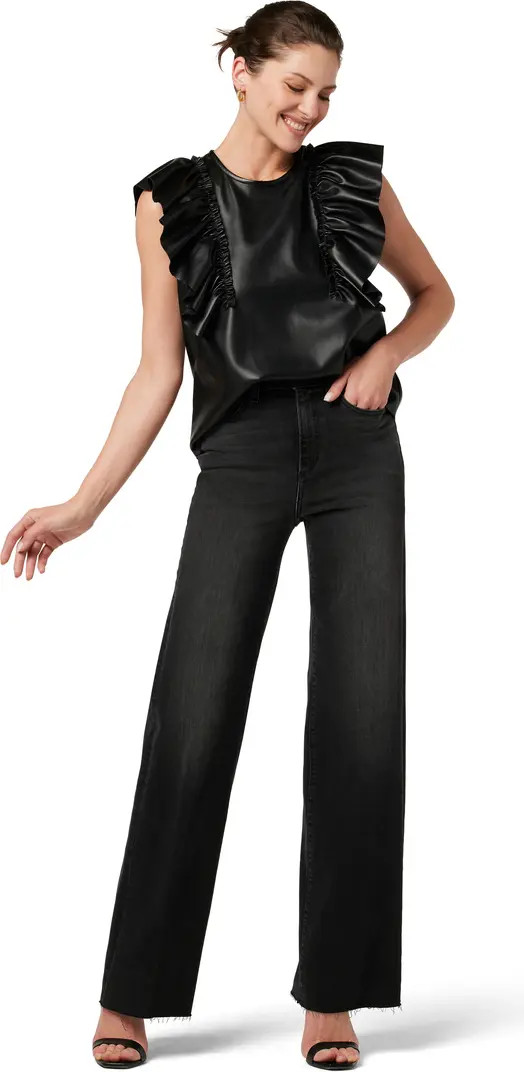 The Mia Raw Hem High Waist Wide Leg Jeans | Nordstrom
