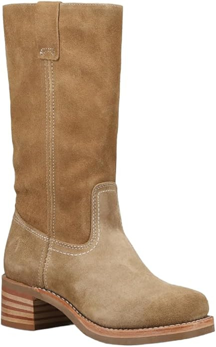 Frye Campus 12R Women's Boot, Suede Leather, Round Toe, 11" Shaft, Slouchy Silhouette, Goodyear W... | Amazon (US)