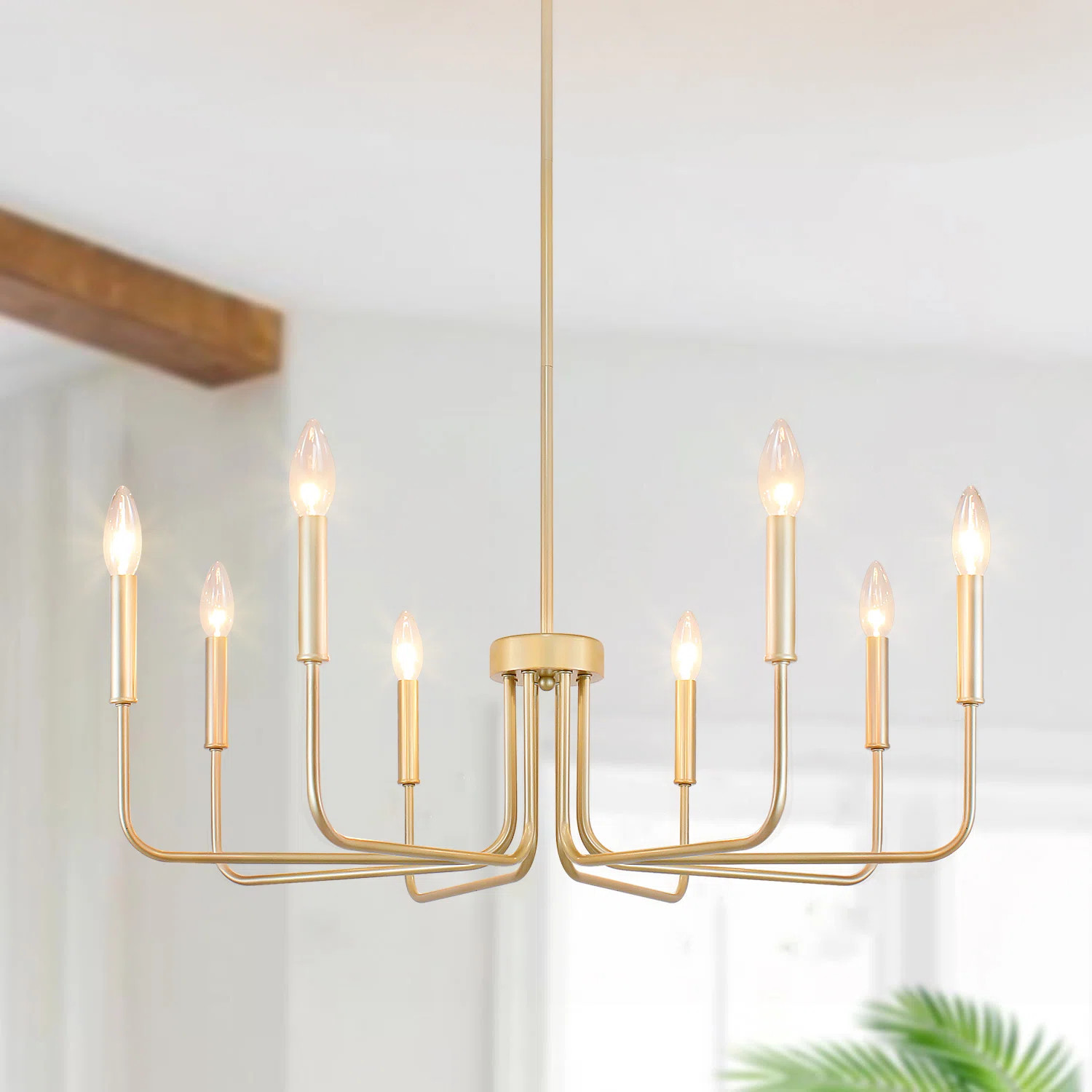 Farmhouse 8-Light Candle Chandelier For Kitchen, Living Room | Wayfair North America