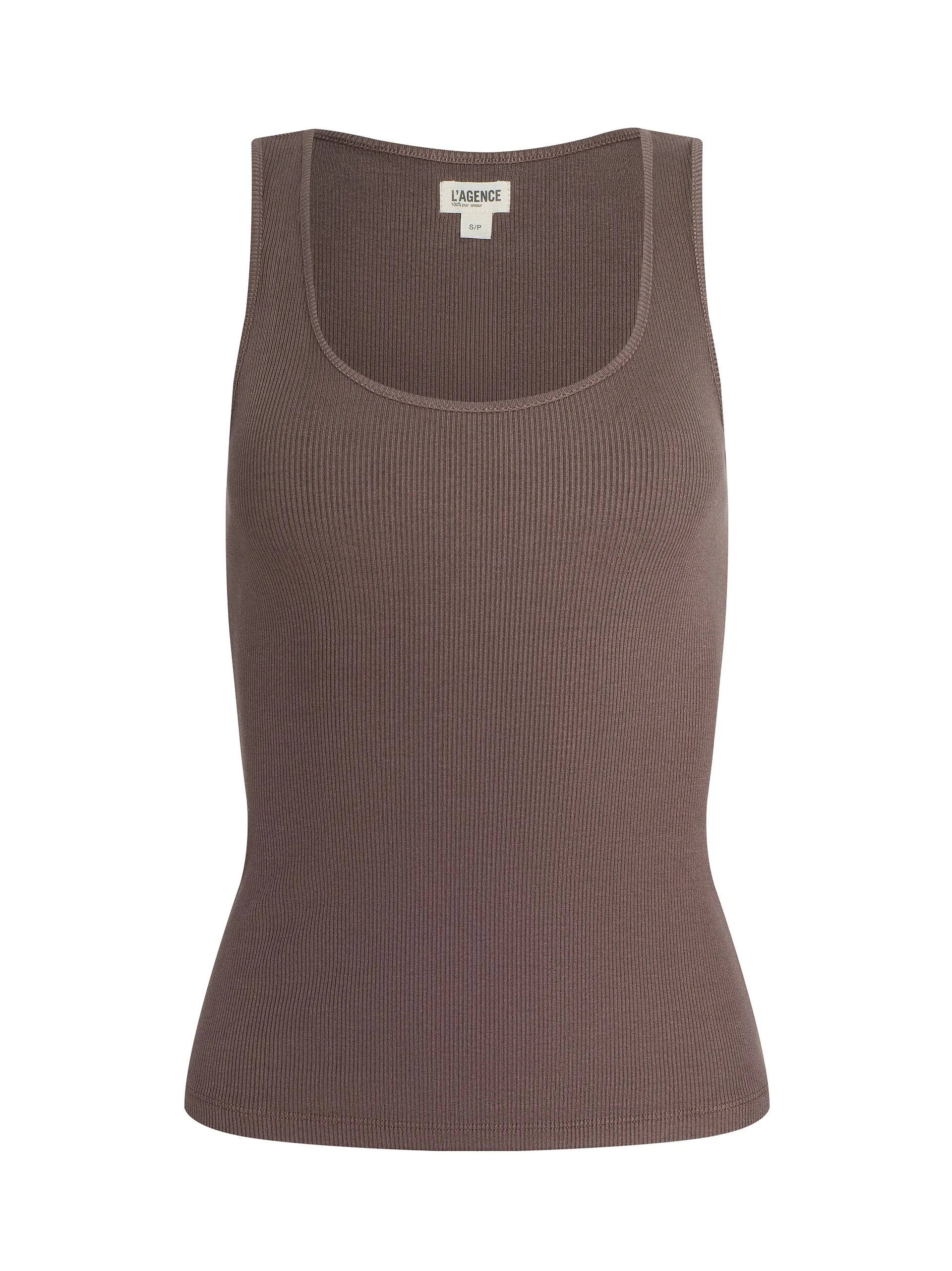 Adira Scoopneck Tank in Cardamom | L'AGENCE | L'Agence