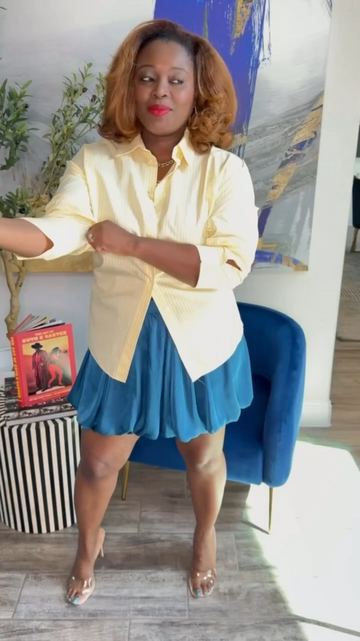 POV: that oversized button down just needed a little shaping💛✨

Part one of turning this look from oversized to styled and flattering. Stay tuned for part two because we're not done yet 👏🏾

Shop this look! 

Shirt: @Zara 
Skirt:@amazonfindsandfashion 
Shoes: @DSW x @Steve Madden US 

#midsizefashion #styleinspo #springlooks #springstyle #fashiontips

#LTKMidsize #LTKootd #LTKSeasonal