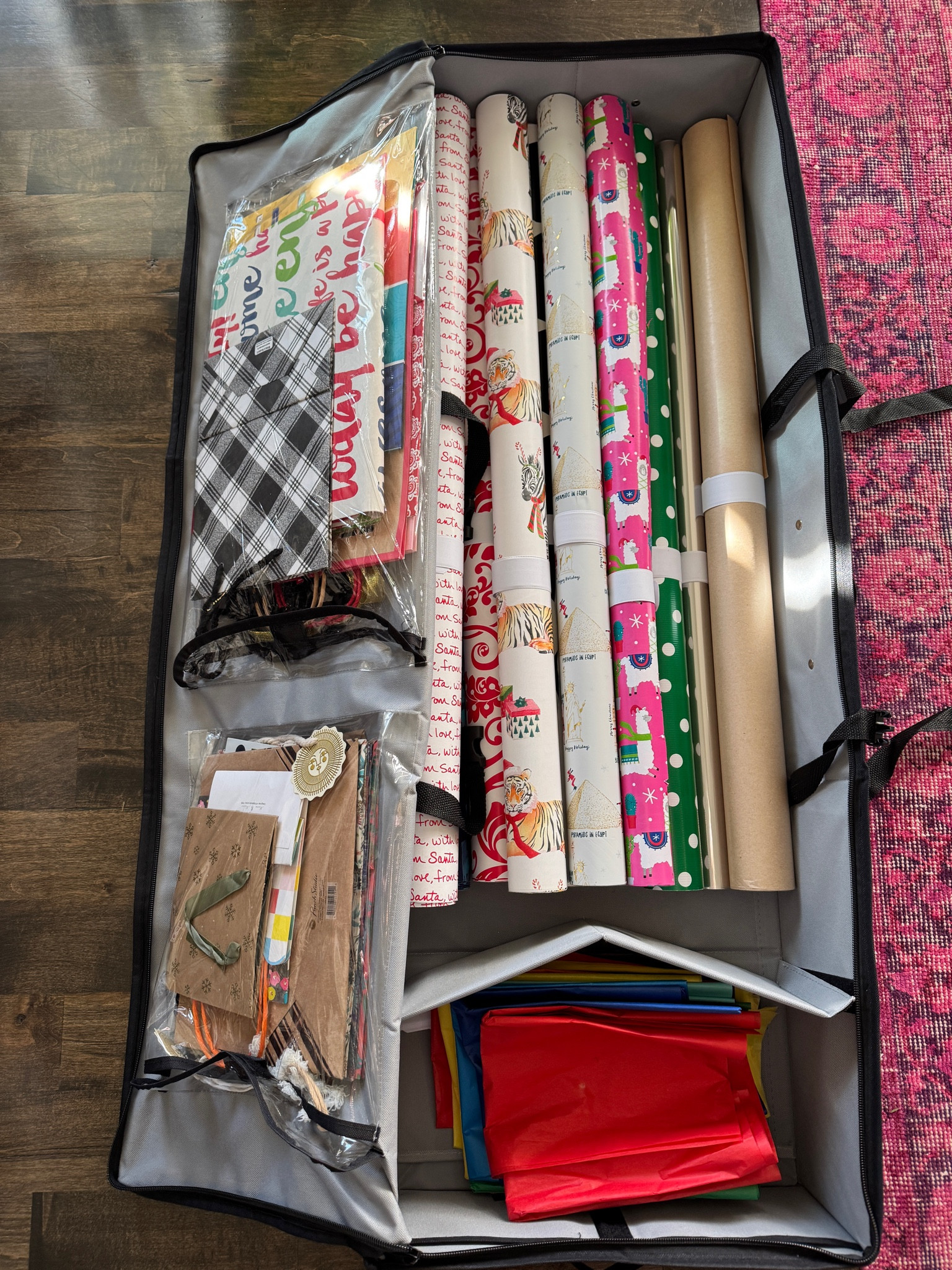 Wrapping paper storage, slap bracelets for wrapping paper, holiday wrapping supplies 

#LTKHoliday #LTKHome #LTKSeasonal