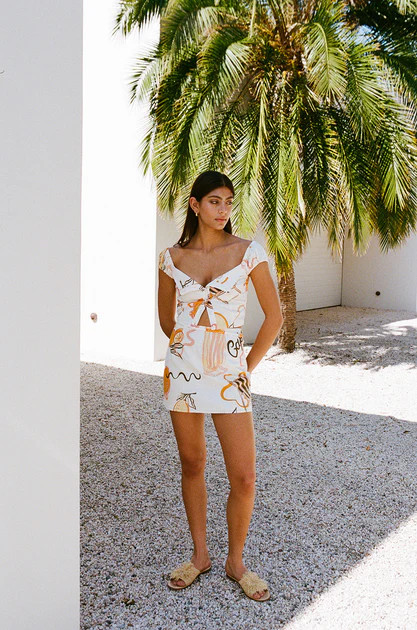 Danica Skirt - Amalfi Aperol | SABO SKIRT (Global)