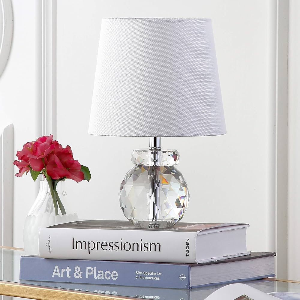SAFAVIEH Lighting Collection Eunice Modern Glam Clear Crystal 13-inch Bedroom Living Room Home Of... | Amazon (US)