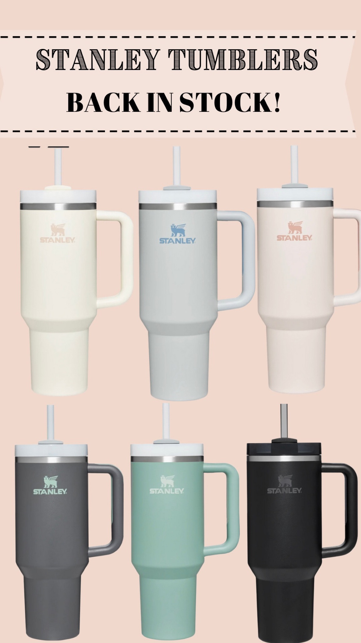 Stanley tumblers back in stock 

#LTKHoliday #LTKSeasonal