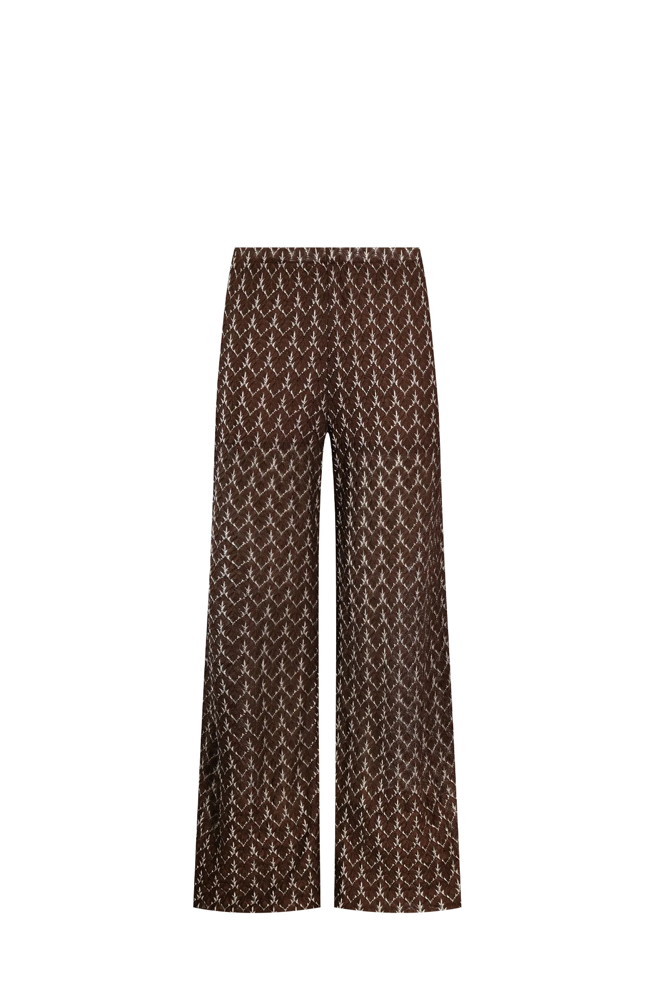HANNE BLOCH - Brown Gold Knit Trousers | HANNE BLOCH