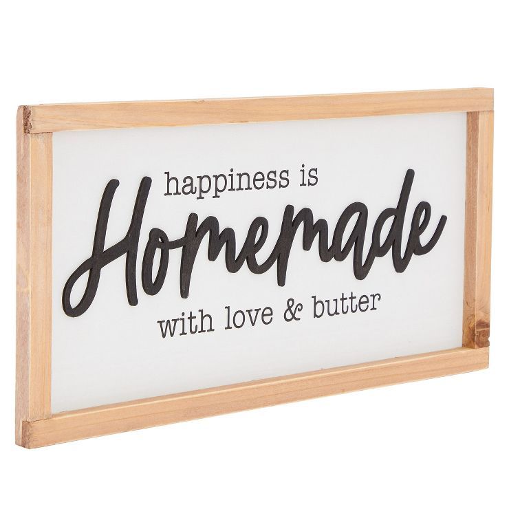 Farmlyn Creek Happiness is Homemade Sign, Farmhouse Kitchen Sign for Rustic Wall Decor, 16 x 8 In | Target