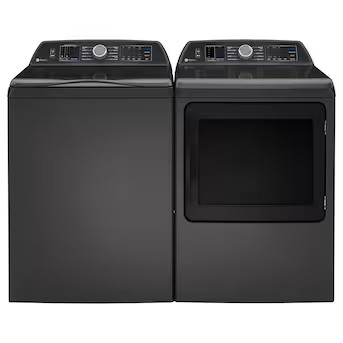 Shop GE Profile 5.4-cu ft High-Efficiency Impeller Washer and Electric Steam Dryer Set in Diamond... | Lowe's