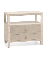 Rafia 2 Drawer Side Table | Marshalls