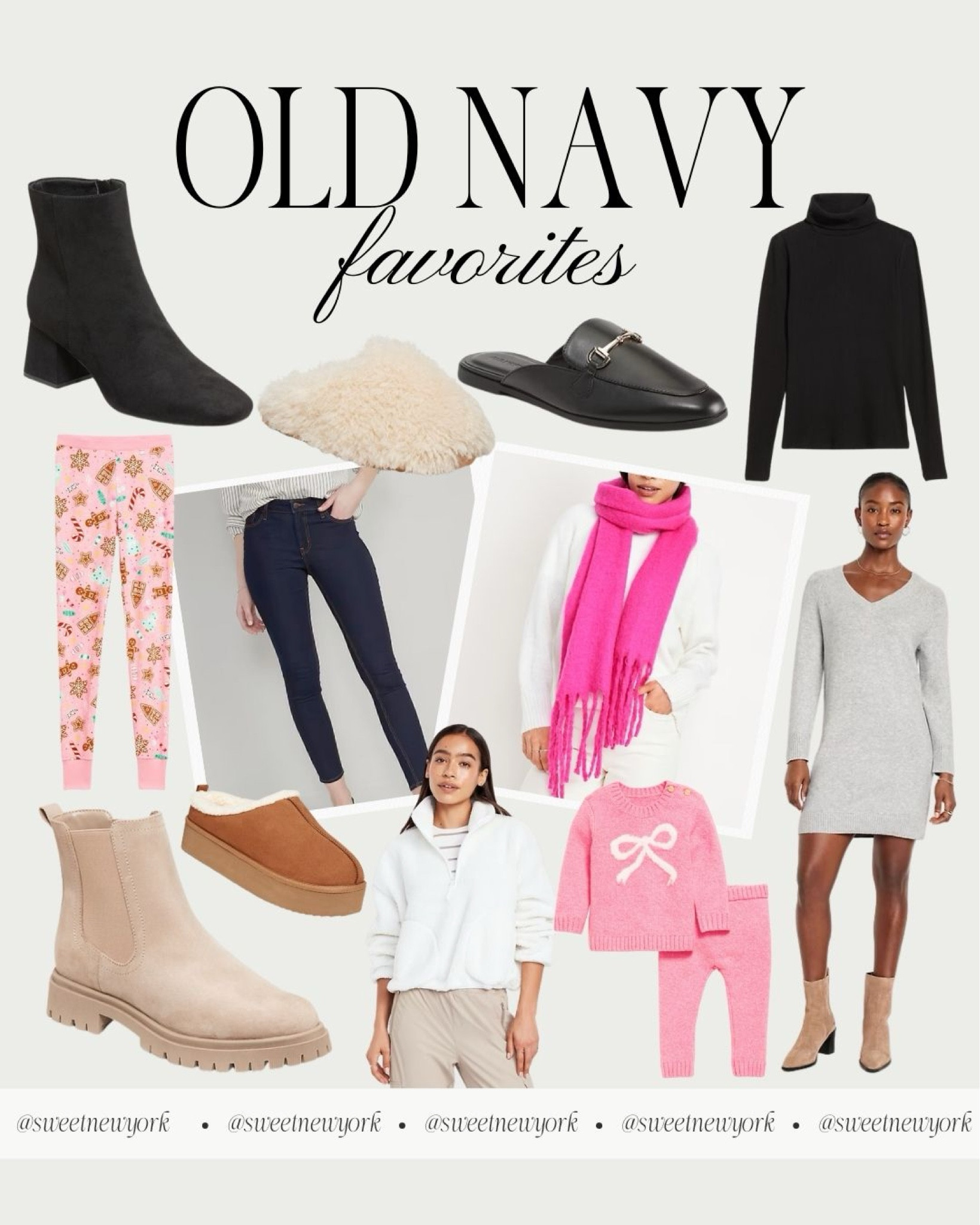 Old Navy winter fashion favorites! Holiday outit inspo, sweater dresses, booties, chelsea boots, mules, skinny jeanss

#LTKFindsUnder50 #LTKSeasonal #LTKHoliday