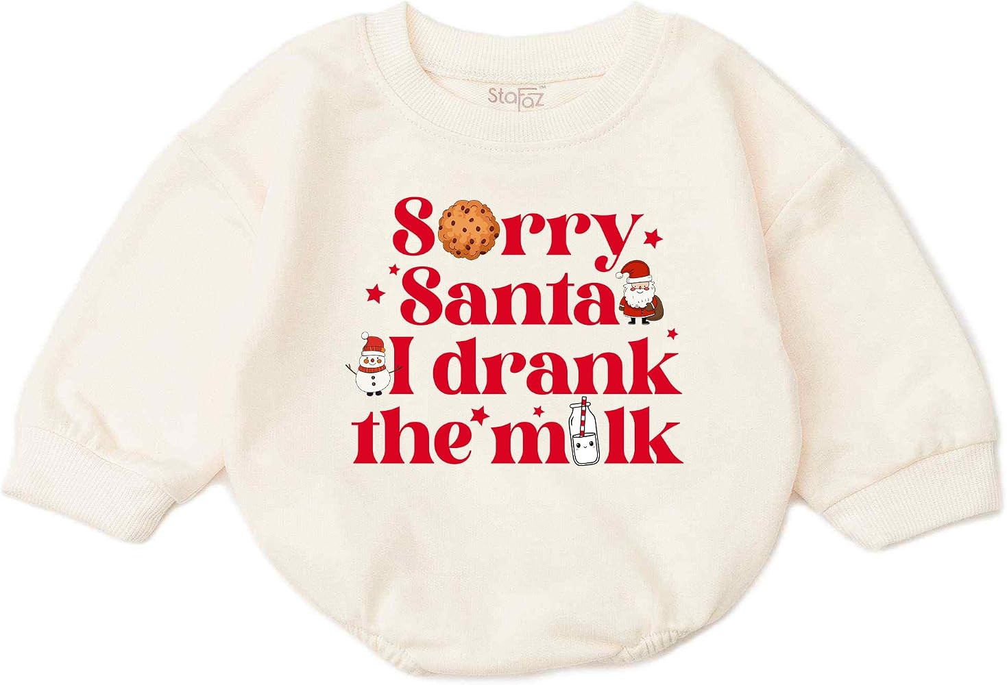 Sorry Santa I Drank The Milk Baby Bodysuit Long Sleeve Cozy Clothes 1st Christmas Romper First Ch... | Amazon (US)