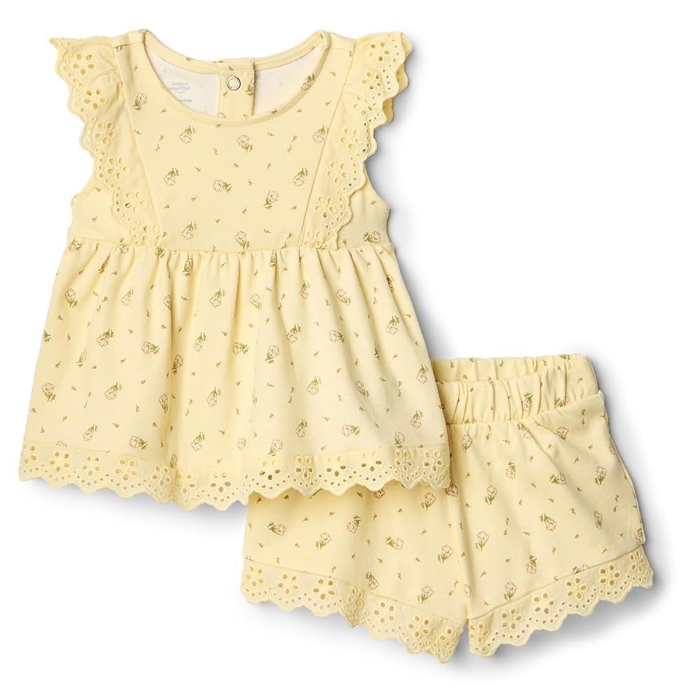 Amazon Essentials x Sofia Grainge Toddlers and Baby Girls' Eyelet Short & Top Set | Amazon (US)
