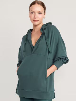 Oversized Live-In French-Terry Tunic Hoodie for Women | Old Navy (US)