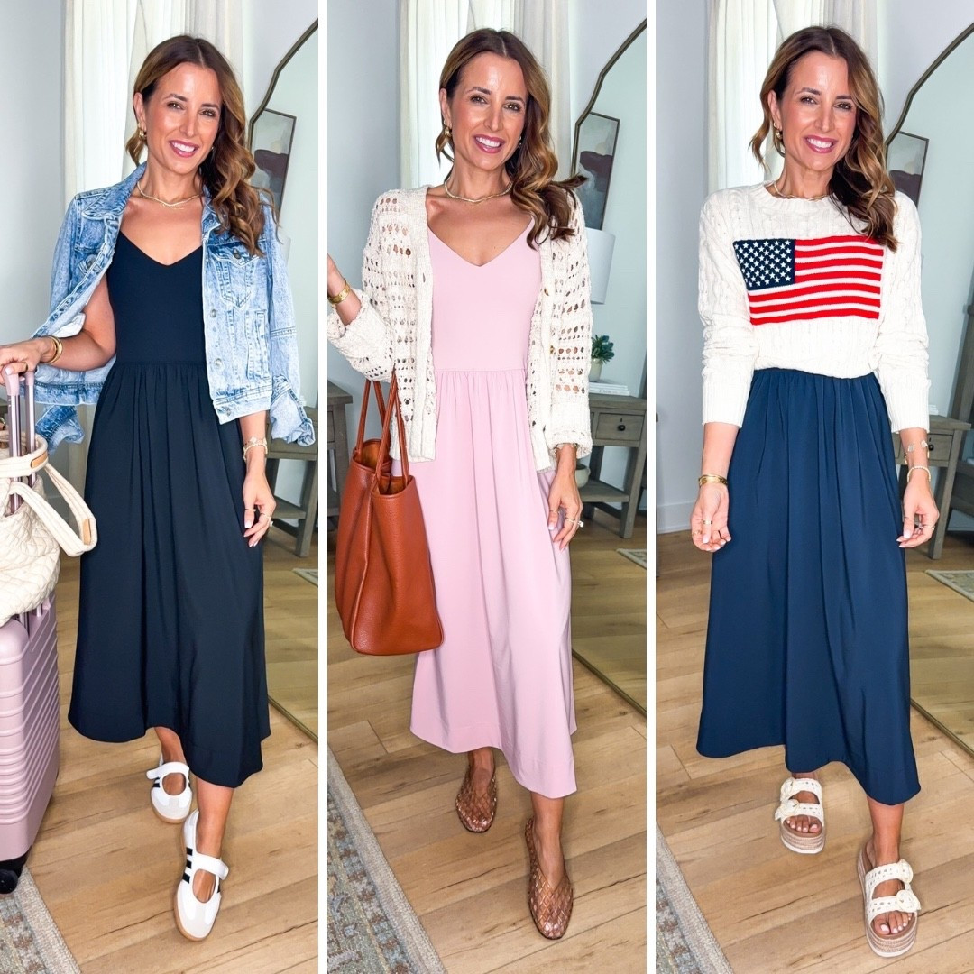New Amazon no-bra needed maxi dress. Wearing XXS - I am 5’3, 110, 32b. Has built-in shelf bra with removable cups. Has pockets and is a quick-dry fabric on bottom half. SO comfortable. Travel outfit. Airport outfit. Business casual. Teacher outfit. Summer outfit. Vacation outfit. 4th of July outfit.

#LTKootd #LTKTravel #LTKWorkwear