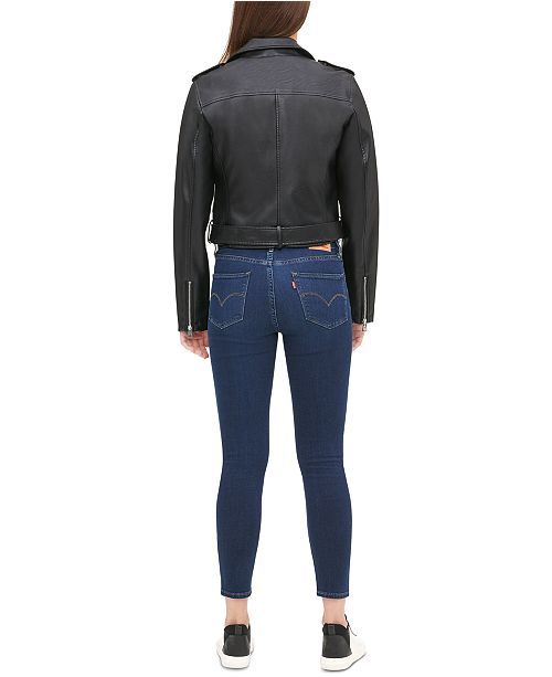 Levi's Women's Faux-Leather Moto Jacket & Reviews - Women - Macy's | Macys (US)