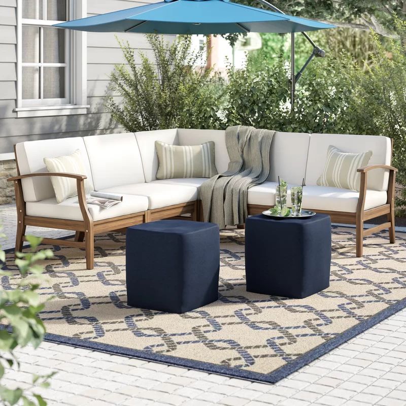 Bevelyn Solid Wood 5 - Person Seating Group with Cushions | Wayfair North America
