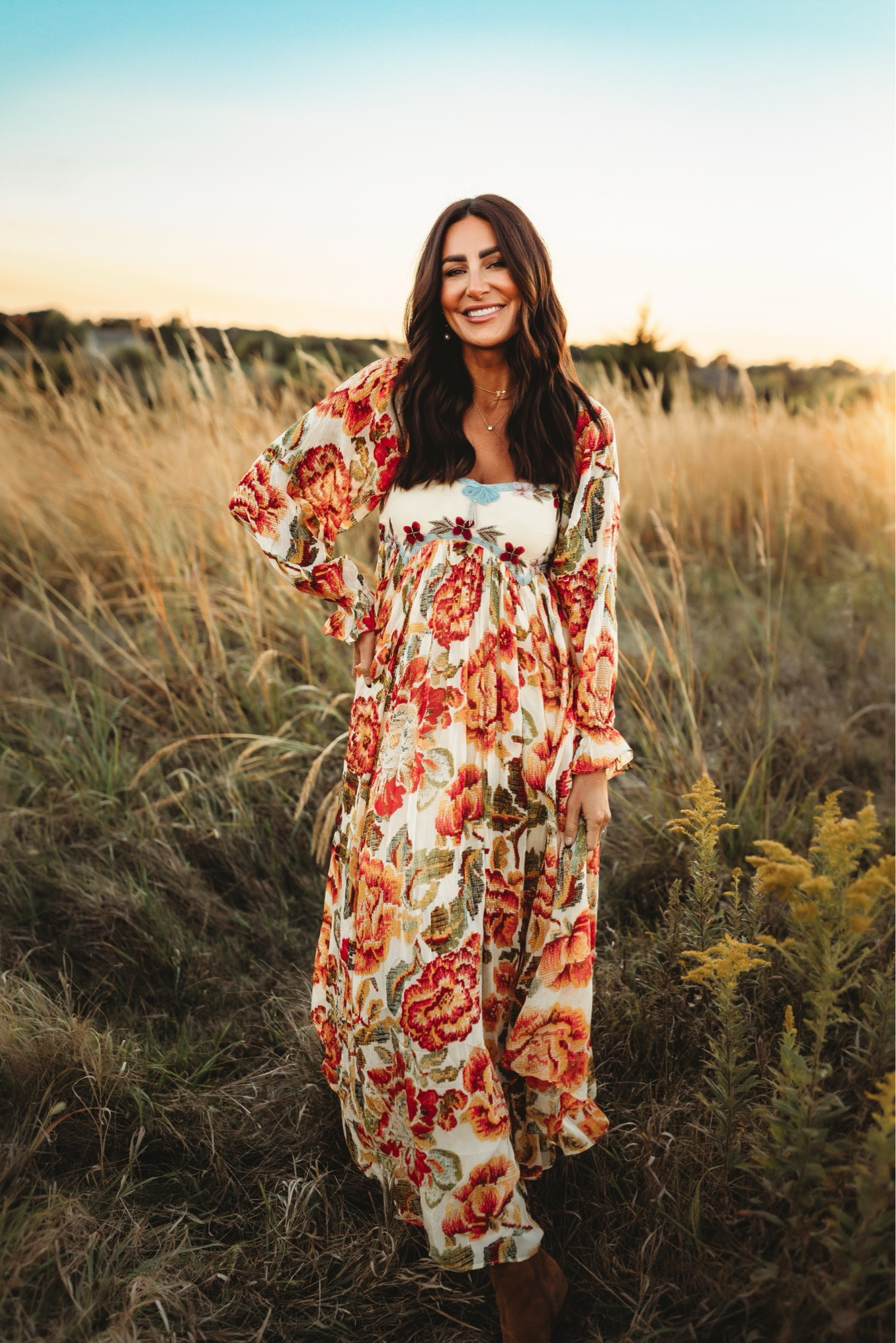 Free People dress | family picture dress | fall dress 
*she’s pricey but the details are beautiful on this dress I’m in a small 

#LTKStyleTip #LTKFindsUnder50 #LTKFindsUnder100