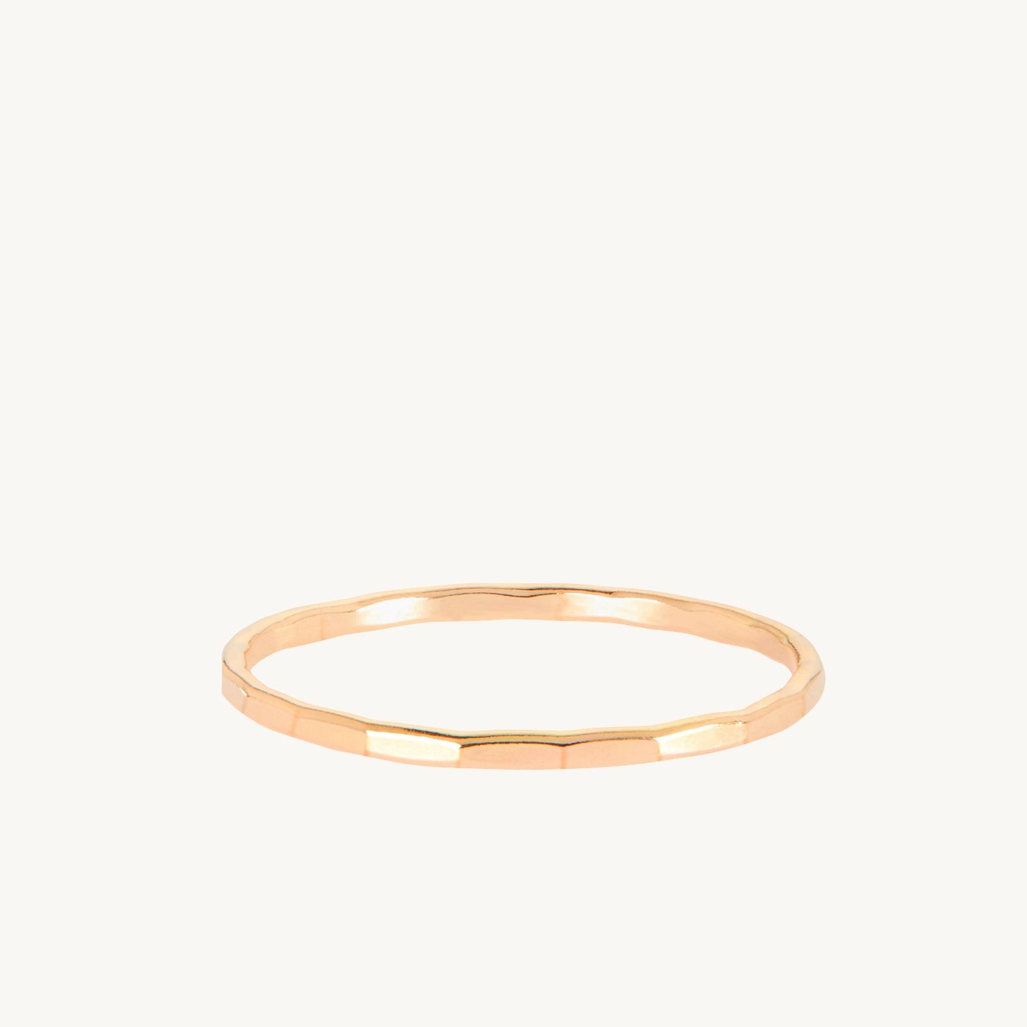 Classic Hammered Ring, Yellow Gold | Catbird