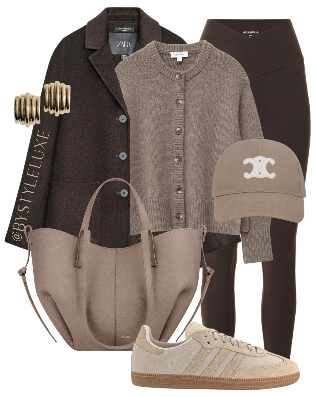 CARDIGAN - styling a taupe brown cardigan with leggings and wool blazer for an autumn casual outfit 

#trainers #autumnoutfit #blazer 

#LTKwinter #LTKshoes #LTKautumn