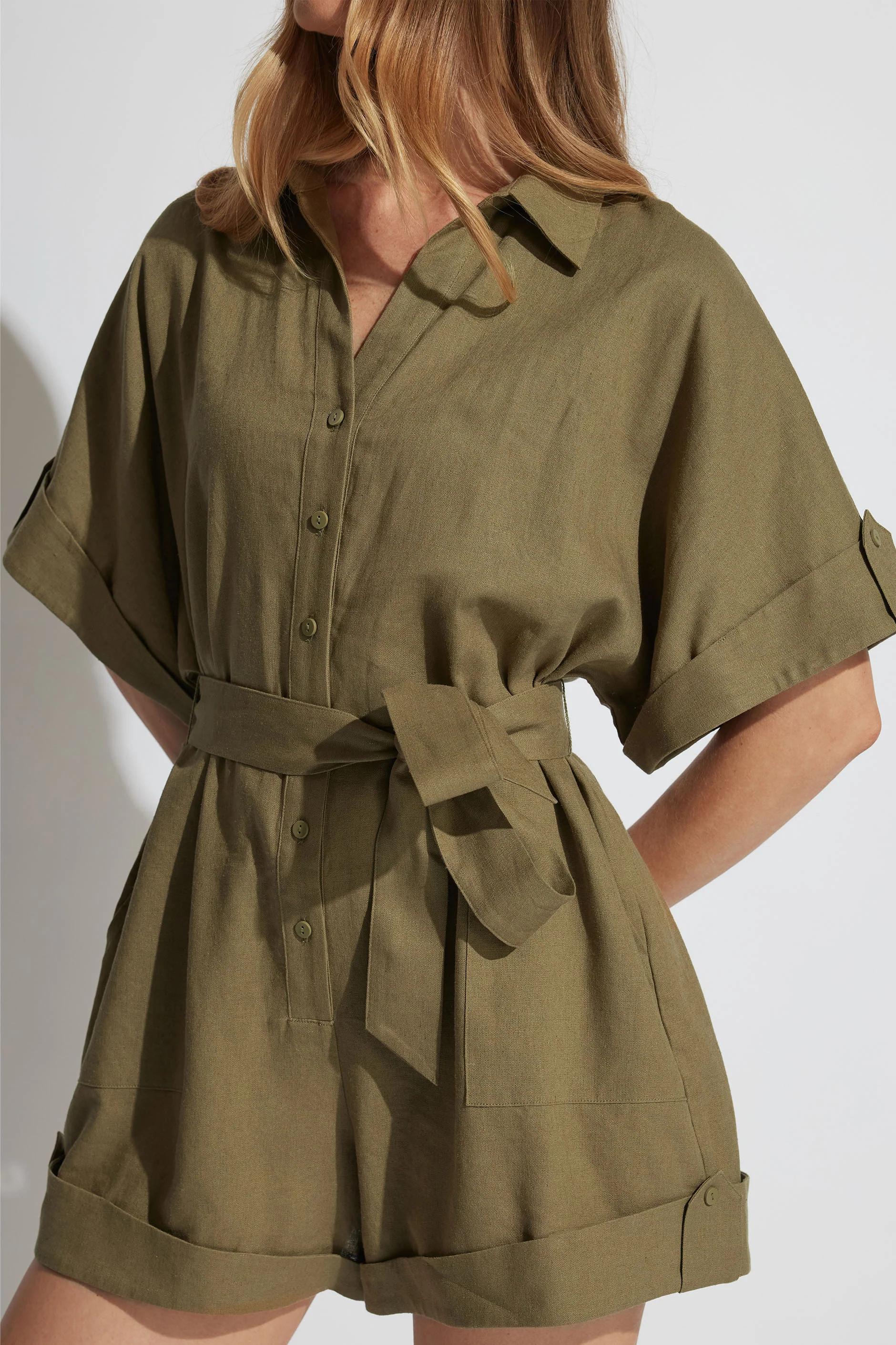 Genie Playsuit - Caper Green | DECJUBA