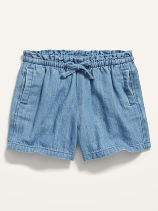 Paperbag-Waist Chambray Shorts for Toddler Girls | Old Navy (US)