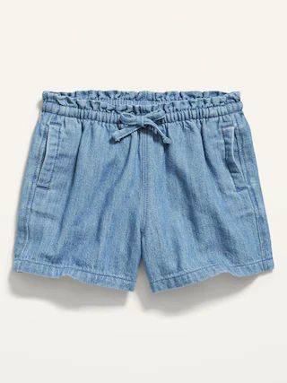 Paperbag-Waist Chambray Shorts for Toddler Girls | Old Navy (US)