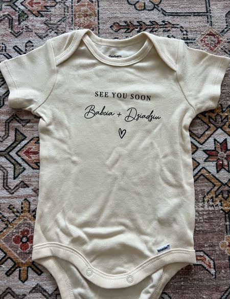 Custom baby onesie for pregnancy announcement! 

#LTKbaby #LTKbump