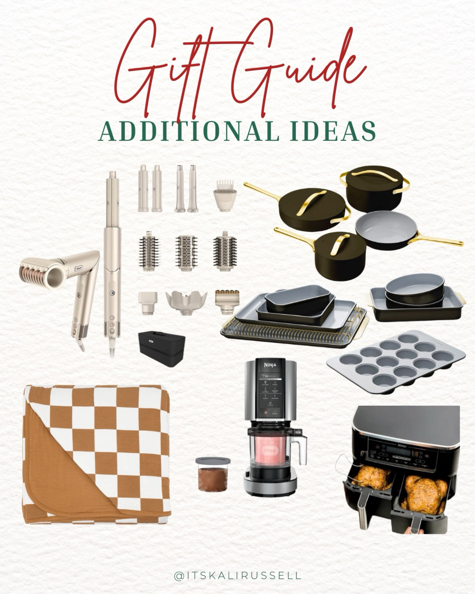 Christmas Gift Guide!

Bamboo throw blanket 
Kitchen appliances 
Bakeware 
Cookware 
Air fryer 
Ninja Creami 
Shark hair tool 
Christmas presents 
Gifts for her 

#LTKGiftGuide #LTKfamily #LTKhome