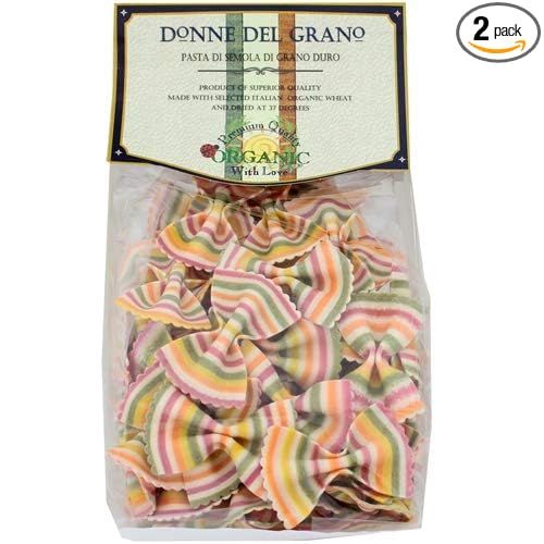Donne Del Grano Organic Gourmet Italian Vegetable Colored Rainbow Bow Tie Pasta Noodles, 8.8 Oz (... | Amazon (US)