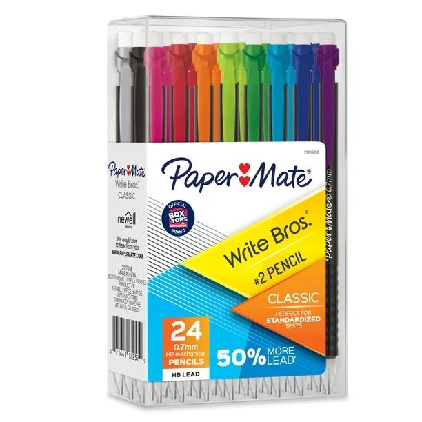 Paper Mate Mechanical Pencils, Write Bros. Classic #2 Pencil, Great for Standardized Testing, 0.7... | Walmart (US)