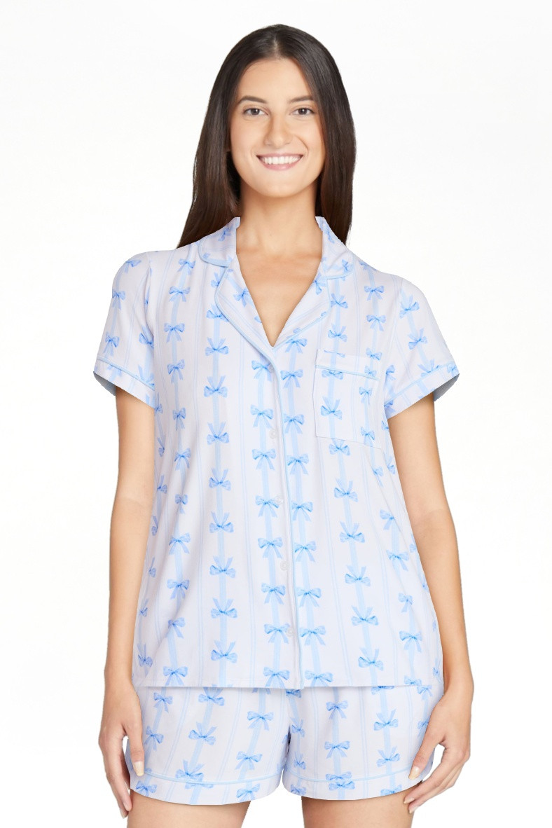 Joyspun Women’s Dreamy Soft Collection Bridal Knit Top and Shorts Pajama Set, 2-Piece, Sizes XS... | Walmart (US)