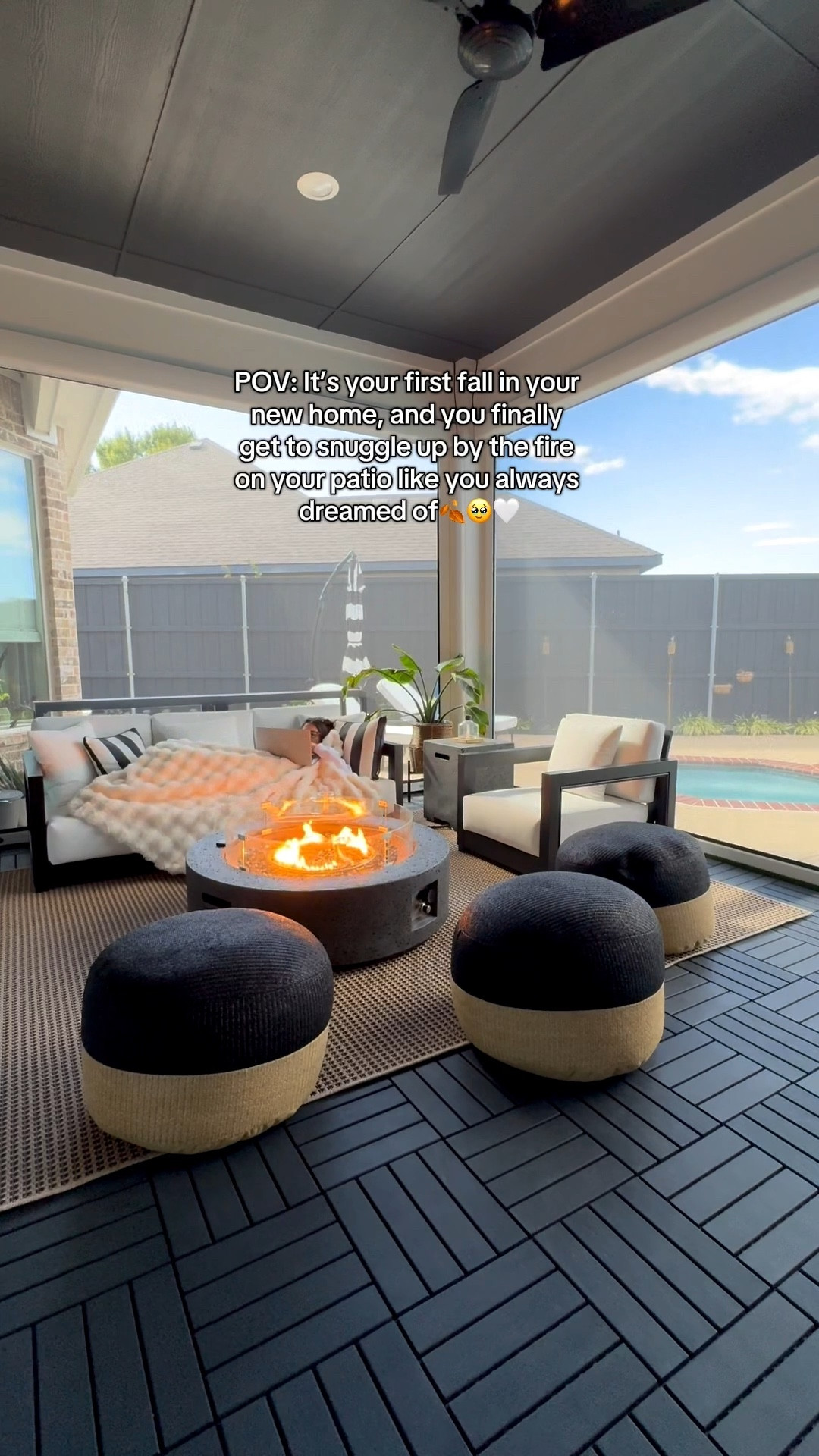 Cozy patio set up 🥰

#LTKHome