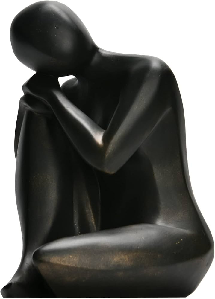 Guichifun Thinker Statue Resin Abstract Sculpture - Collectible Woman Figurine Art Home Office Bo... | Amazon (US)