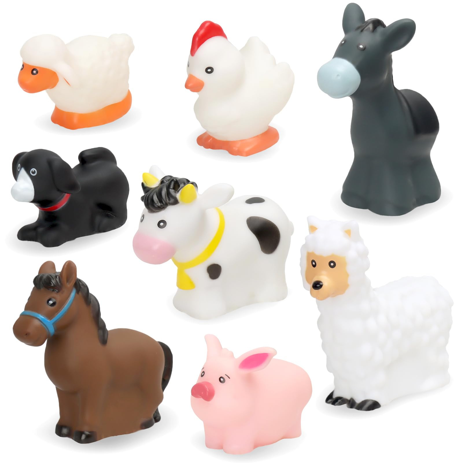 Farm Animal Toddler Toys - 8-Piece Figure Set for Educational Pretent Play, Farm Animal Toys for ... | Amazon (US)