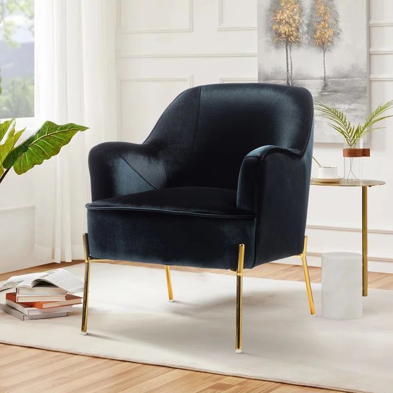 Cleo 26" Wide Contemporary Chair with Recessed Arms | Wayfair North America