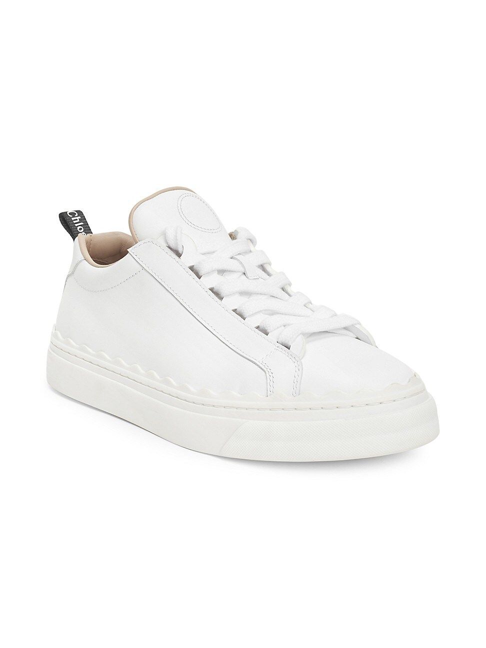 Chloé Women's Lauren Leather Sneakers - White - Size 12 | Saks Fifth Avenue