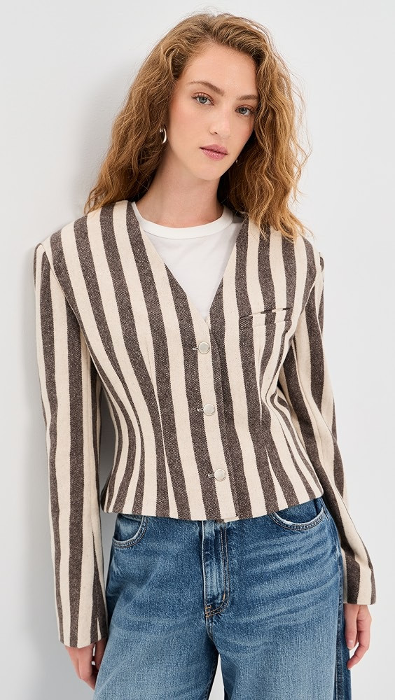 Nerida Charcoal Stripe Blazer | Shopbop