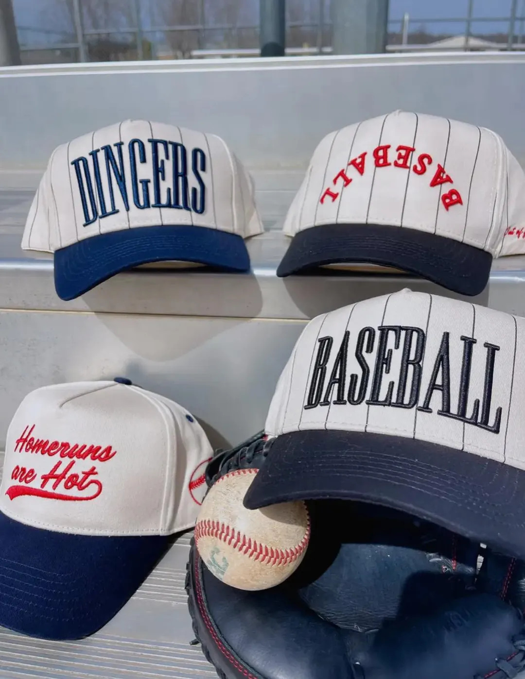 Baseball Stripe Vintage Embroidered Trucker Hat - Etsy | Etsy (Global)