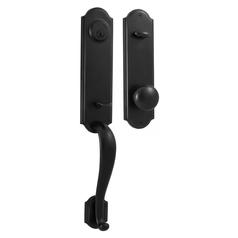Elegance Handleset with Deadbolt and Door Rosette | Wayfair North America