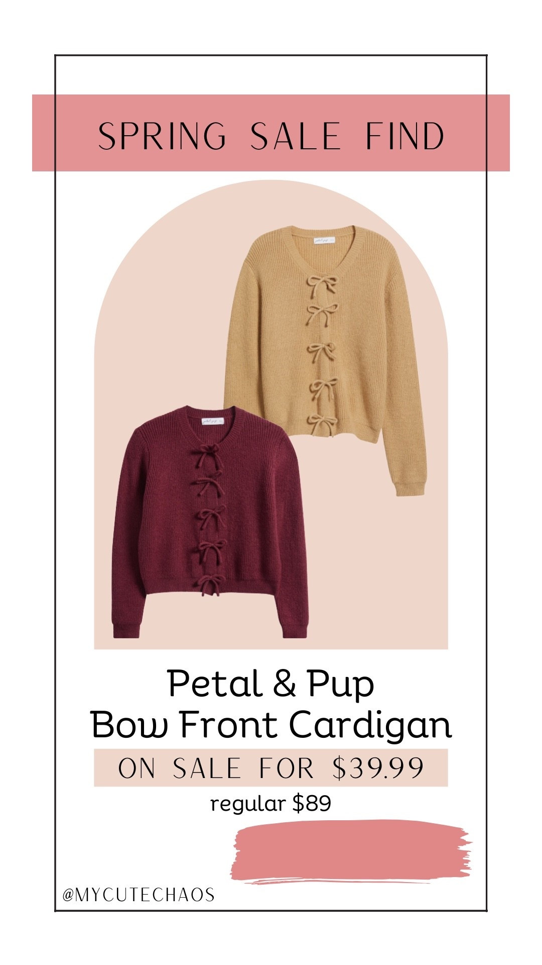 The cutest bow front sweater on sale! 
Petal & Pup sweater
Spring sweater, spring cardigan
Neutral sweater, church sweater
On sale

#LTKSaleAlert