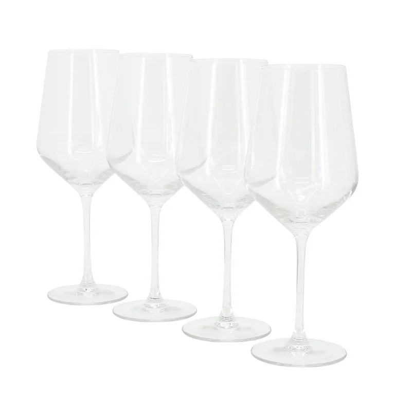 Martha Stewart Virginia 4 Piece 21 Ounce Red Wine Glass Set in Clear | Walmart (US)