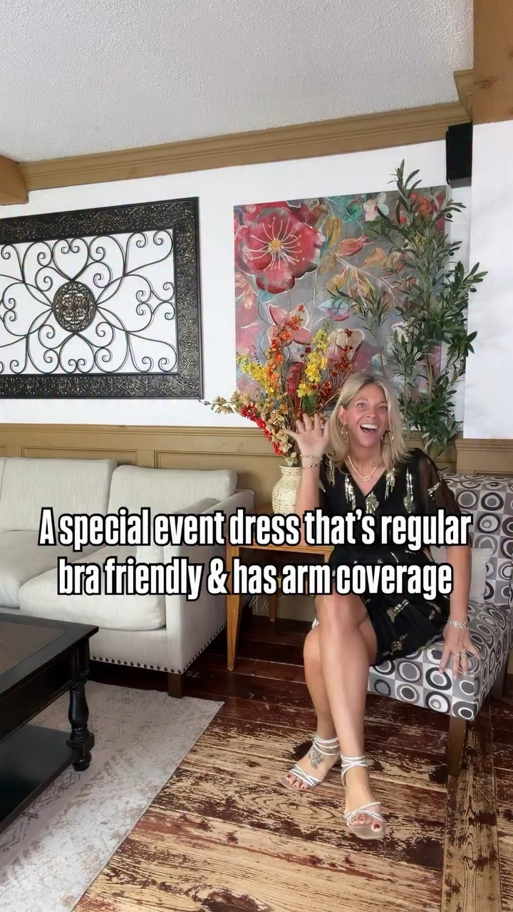 This special event dress 👗 is regular bra friendly & has arm coverage! Plus, look 👀 at those gorgeous sequins! Wear this as a wedding guest dress and you’ll turn heads.

#LTKOver40 #LTKMidsize #LTKWedding