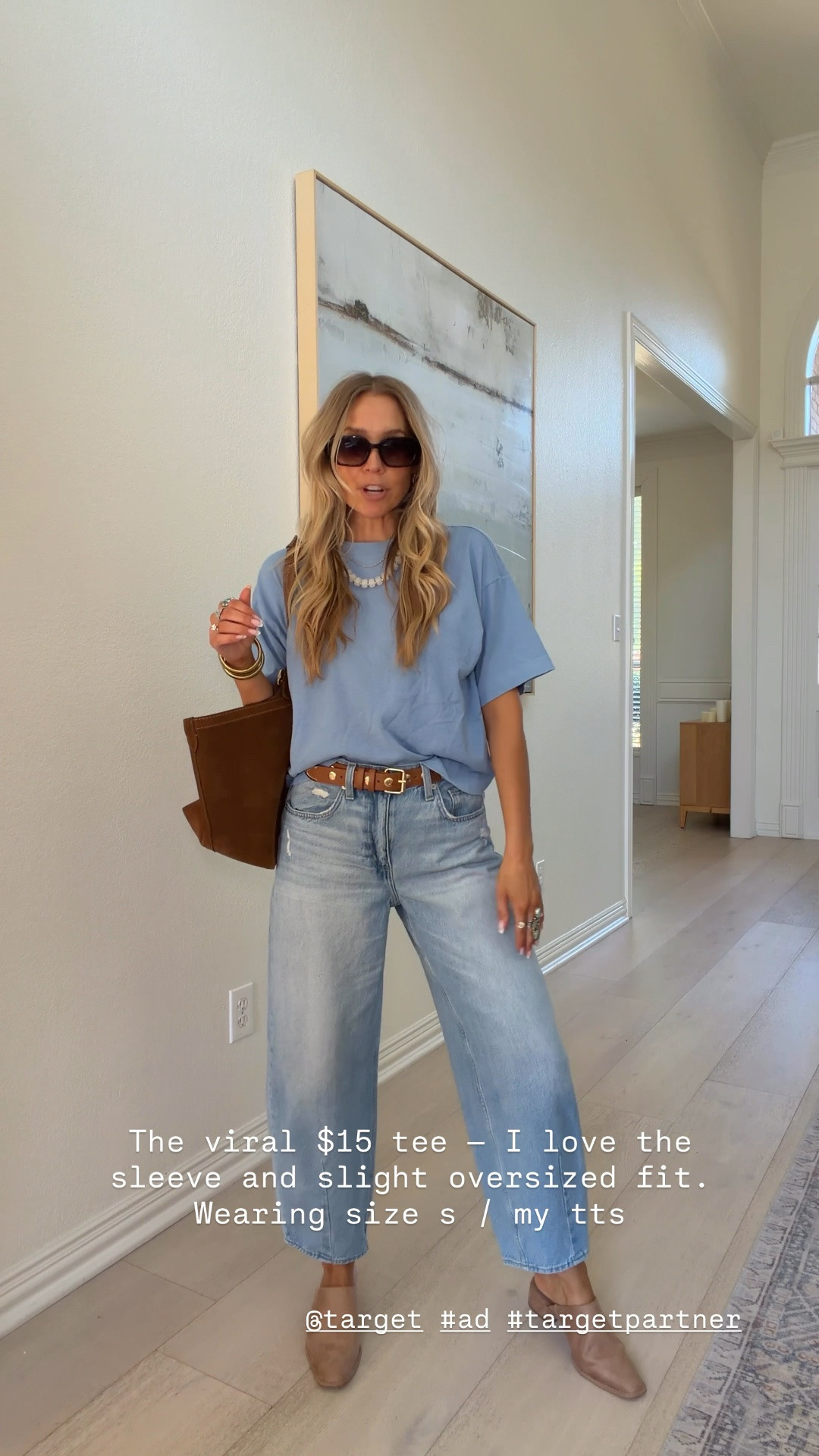 @target #ad

The viral Target tee that’s $15 & SOOO good I now have in 3 colors. I dressed it up, and obsessed with the mules from Target too. Wearing size s / my tts