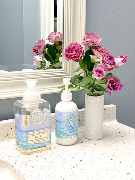 Coastal Grandmillennial Hostess Gift - Beach Scented Foaming Hand Soap & Lotion for a Guest Bathroom. 

#LTKparties #LTKunder50 #LTKhome