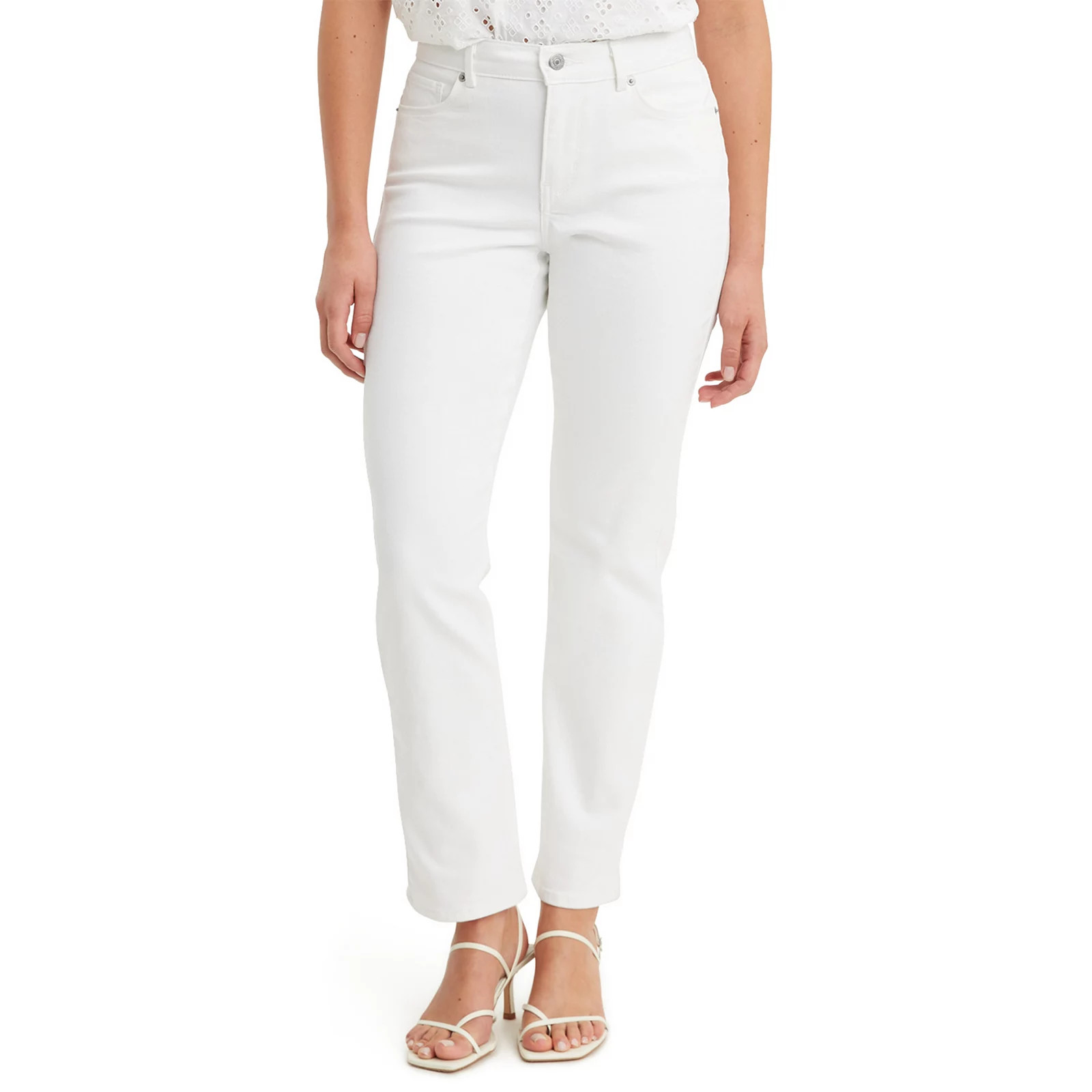 Women's Levi's Classic Straight Midrise Jeans, Size: 34(US 18)Medium, White | Kohl's