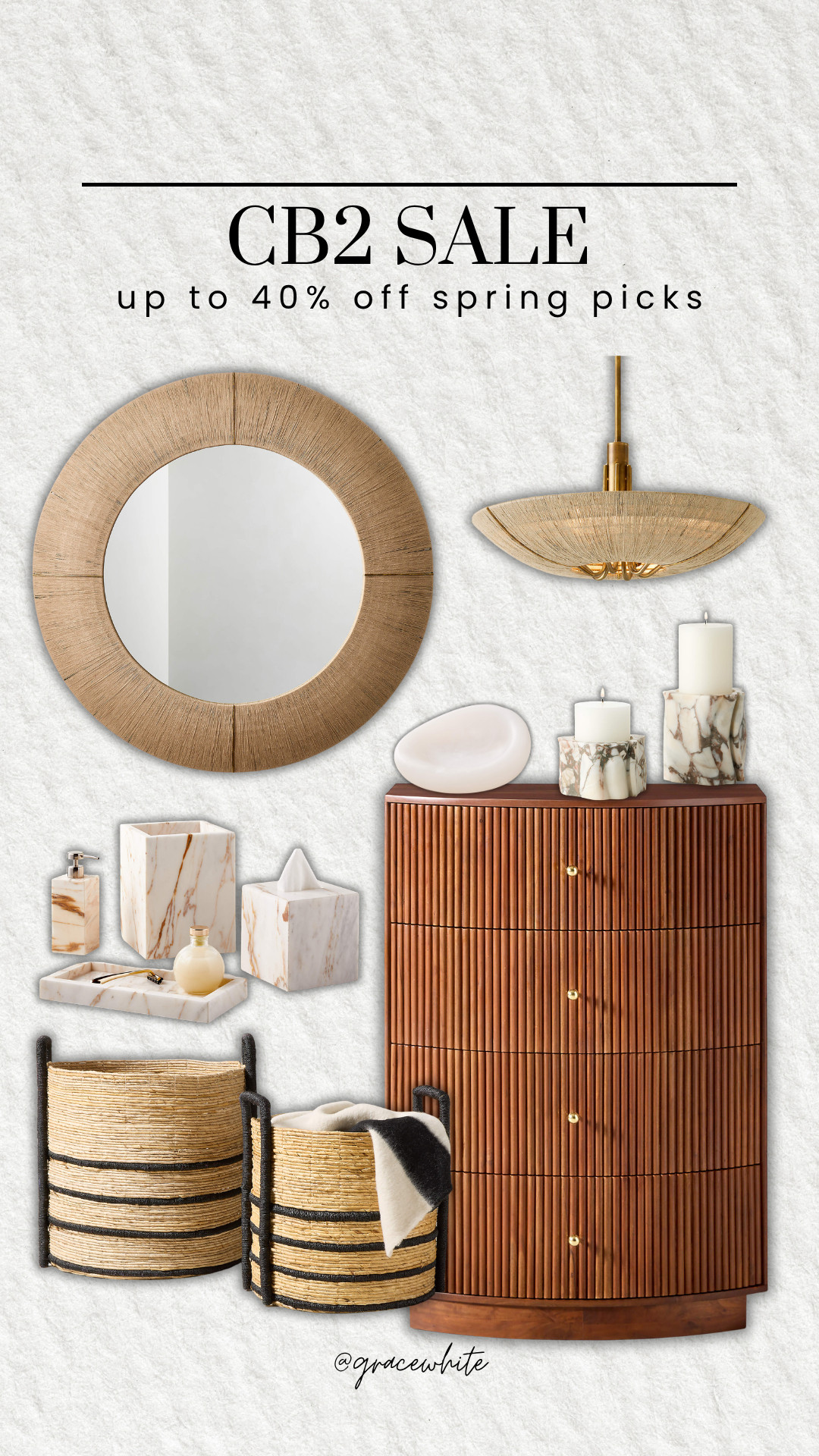 CB2 sale finds up to 40% off for spring!

spring sale, home sale, home finds, bathroom finds, bathroom accessories, cb2, crate & barrel, home needs, grace white 

 #LTKSeasonal #LTKHome #LTKSaleAlert