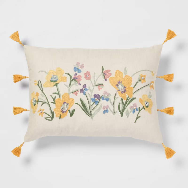 Floral Lumbar Throw Pillow - Threshold™ | Target